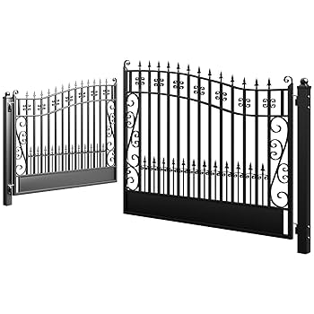ZUMI Dual Swing Steel Gates - 16x6 ft. Weatherproof
